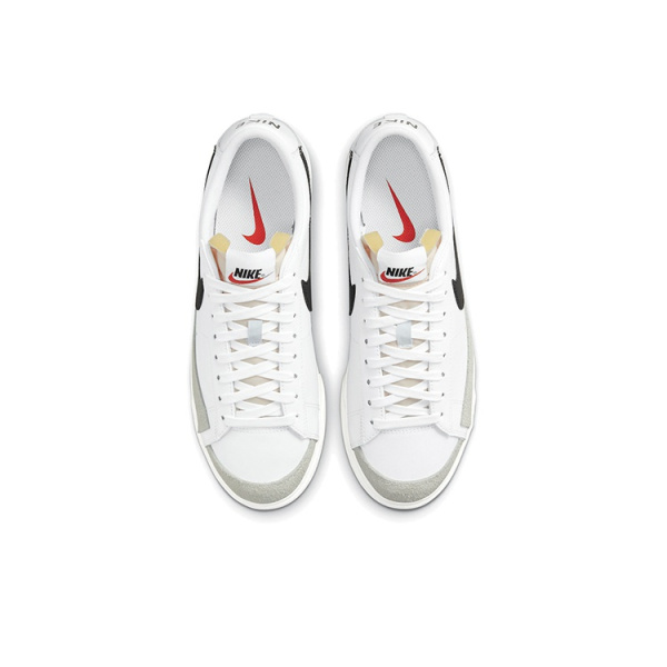 Nike Blazer Платформа Низкие Кроссовки для скейтбординга Женские Черно-белые