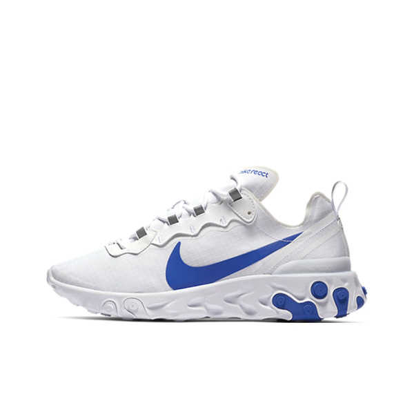Nike React Element 55 Амортизация Дышащий Баланс Легкий Низкий Топ Повседневные Беговые Кроссовки Мужские Синие