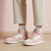 Nike Dunk High LX NN Комфортные Высокие Кроссовки для Скейтбординга Женские Белые Розовые Пэчворк