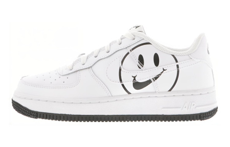 Nike Air Force 1 Have A Nike Day Смайлик Кожа Смайлик Низкий Топ Детские Скейтбординги Снег
