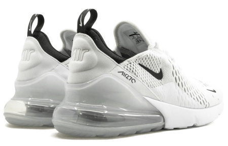 Nike Air Max 270 Ткань Низкие Кроссовки для Бега с Воздушной Подушкой Унисекс Белый Черный