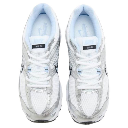 Nike Air Max Moto 2K Износостойкие Дышащие Беговые кроссовки Женские Белые Серебряные