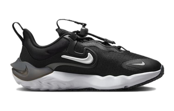Nike Run Flow BP противоскользящие амортизирующие низкие беговые кроссовки черного цвета для детей 3-7 лет