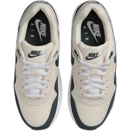 Nike Air Max 1 Комфортная Амортизация Дышащие Низкие Кроссовки для Беговых Занятий Детские Бежево-Зеленые