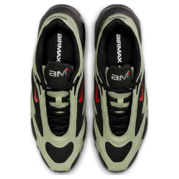 Nike Air Max Muse Abrasion Resistant Низкие Повседневные Кроссовки Женские Зеленые Черные