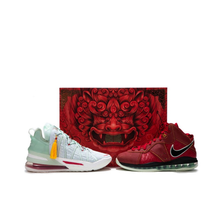 Nike Lebron 18 EP Lebron 8 QS Forbidden City Low Мужские баскетбольные кроссовки Светло-зеленый Красный
