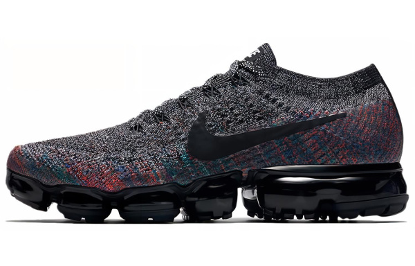 Nike VaporMax Flyknit Low Повседневные беговые кроссовки для женщин черные и красные
