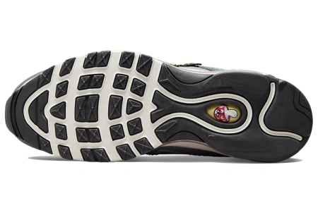 Nike Air Max 97 Износостойкие Дышащие Низкие Повседневные Беговые Кроссовки Мужские Серый Желтый