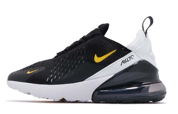 Nike Air Max 270 Pure Platinum Low Top Детские беговые кроссовки Черный Белый Подростки