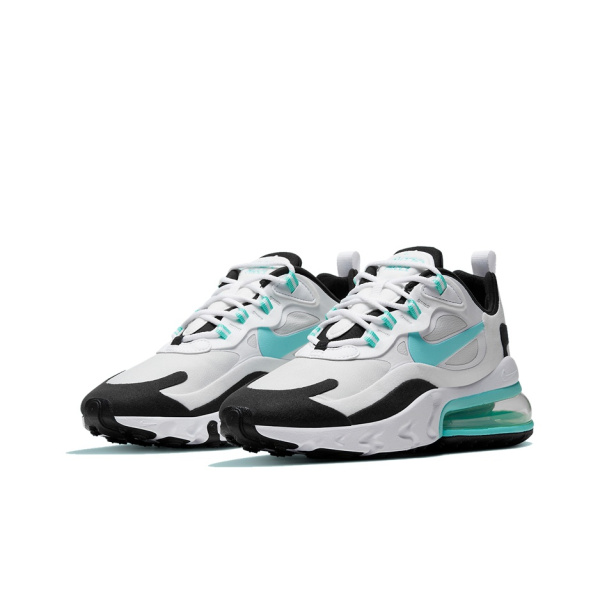 Nike Air MAX 270 Винтаж Амортизация Износостойкие Низкие Кроссовки Air Max React для Бега Женские Белые Синие Черные