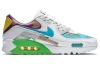 Ruohan Wang X Nike Air Max 90 Синтетическая кожа Низкие кроссовки для бега Унисекс Белый Многоцветный