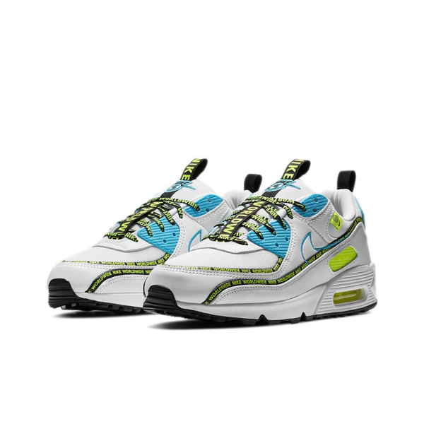 Nike Air Max 90 Синтетическая кожа Низкие кеды с воздушной подушкой для повседневного бега Унисекс