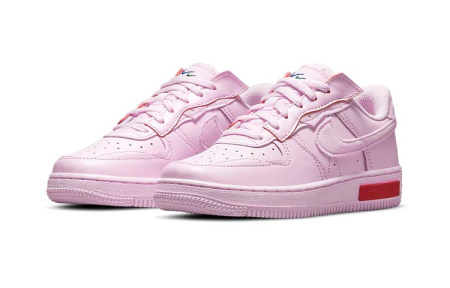 Nike Air Force 1 Модный Противоскользящий Амортизирующий Устойчивый к Износу Низкий Верх Детские Скейтбординг Розовый