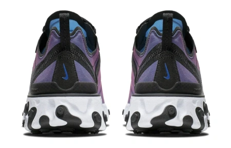 Nike React Element 55 Ткань Амортизация Легкий Низкий Топ Беговые кроссовки Женские Лазерный Фиолетовый