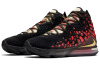 Nike Lebron 17 E EP 'Courage' Драконий узор Высокие баскетбольные кроссовки для игры Унисекс Черный Красный