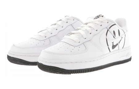 Nike Air Force 1 Have A Nike Day Смайлик Кожа Смайлик Низкий Топ Детские Скейтбординги Снег