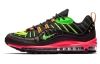 Nike Air Max 98 Синтетическая кожа Низкие кроссовки для бега Мужские Черный Зеленый Красный