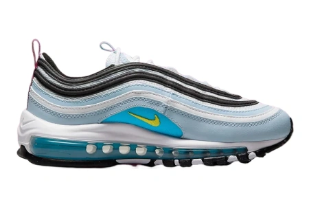 Nike Air MAX 97 'Синий Шепот' Синтетическая кожа Амортизация Дышащие Низкие кеды для детей Lifestyle