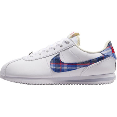 Nike Cortez Аbrasion Resistant Низкие Детские Лифт Кроссовки Белые Подростковые