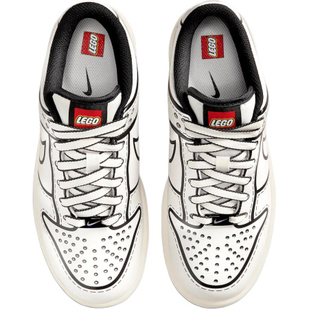 LEGO X Nike Dunk противоскользящие устойчивые к истиранию низкие детские скейтбординги белый черный красный