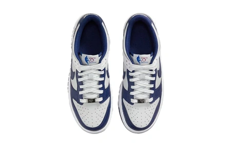 NBA x Nike Dunk EMB 'Brooklyn Nets' Брук Лин 75-я годовщина Кожа Устойчивая к абразию Низкий топ