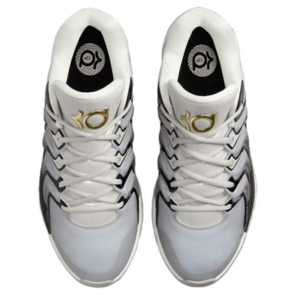 Nike KD 17 Противоскользящие устойчивые к истиранию низкие баскетбольные кроссовки унисекс серый черный