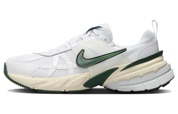 Nike V2K Run Износостойкий Дышащий Легкий Низкий Топ Повседневные Городские Беговые Кроссовки Женские Белый Зеленый