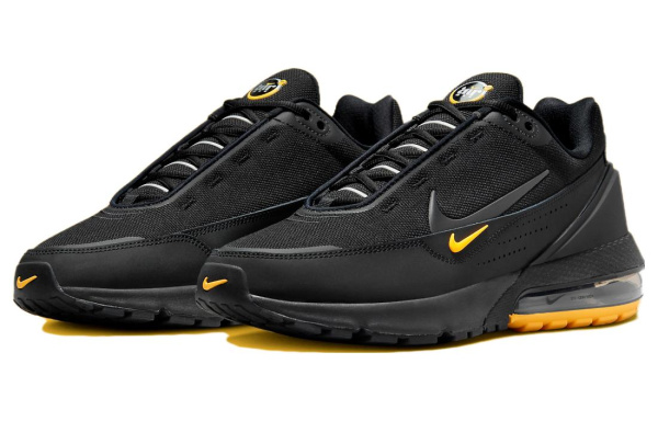 Nike Air Max Impulse Mesh Fabric Низкие Повседневные Мужские Кроссовки Черные Желтые