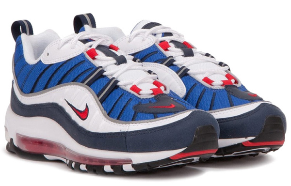 Nike Air Max 98 Low Топ Повседневные Беговые Кроссовки Женские Синие Белые