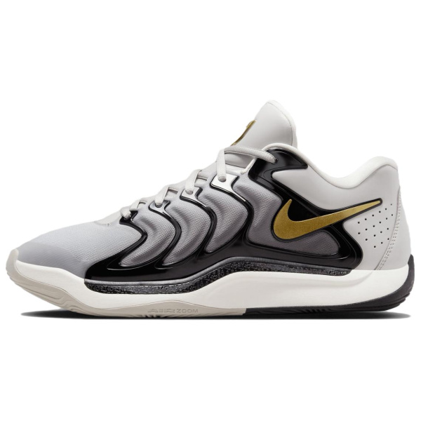 Nike KD 17 Противоскользящие устойчивые к истиранию низкие баскетбольные кроссовки унисекс серый черный
