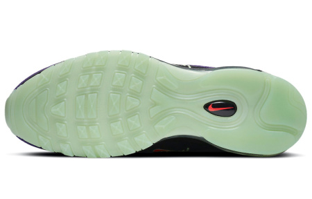 Nike Air Max 97 Замша Текстиль Синтетическая кожа Низкие кеды Air Cushion Повседневные беговые кроссовки Мужские