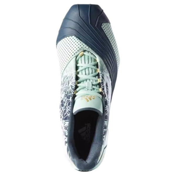 Adidas T mac 1 Противоскользящие Устойчивые к истиранию MID Топ Баскетбольные кроссовки Мужские Графитовый Зеленый