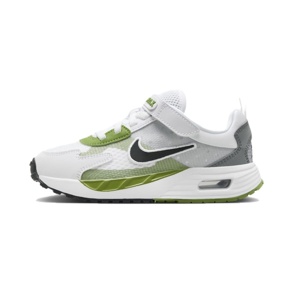 Nike Air Max Solo Износостойкий и Легкий Низкий Топ Детские Беговые Кроссовки Белый Зеленый для Дети Возрастом 3-7 Лет