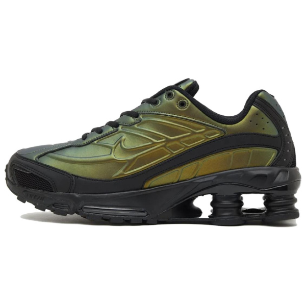 Nike Shox Ride 2 Устойчивые к истиранию низкие беговые кроссовки унисекс зеленые черные