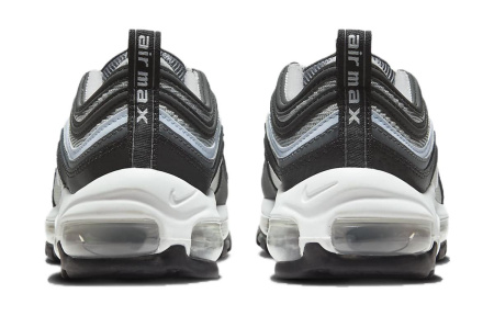 Nike Air Max 97 Кожа Удобные Устойчивые к истиранию Дышащие Низкие Кеды для Детей Lifestyle Черные Серые Подростковые