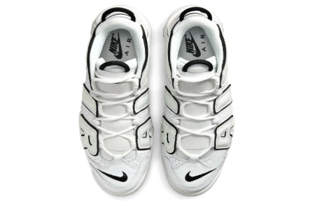 Nike Air More Uptempo Белый цвет вершины MID Топ Винтажные баскетбольные кроссовки Женские Белый Черный