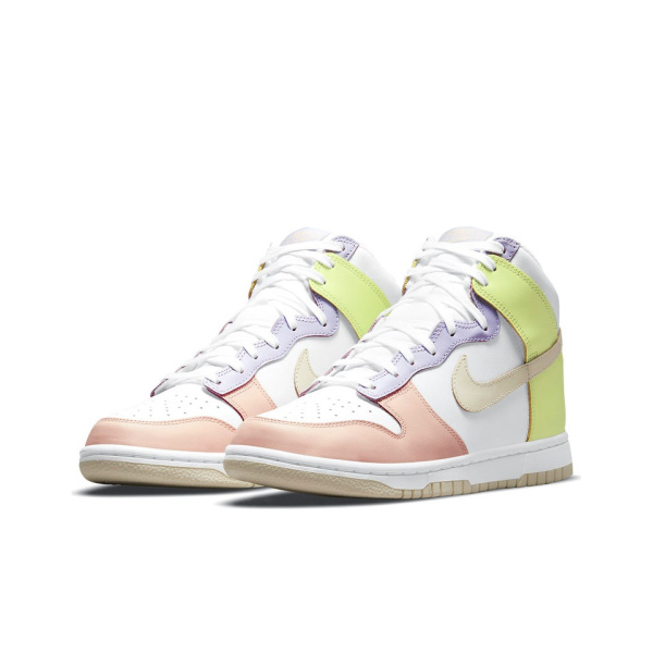 Nike Dunk High 'Кашемир' Высокие Кроссовки для скейтбординга Женские Белый Розовый Желтый