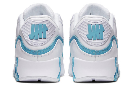 UNDEFEATED X Nike Air Max 90 Low Топ Воздушная Подушка Повседневные Беговые Кроссовки Унисекс Белый Синий