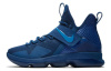 Nike Lebron 14 Agimat Anti-Slip Легкие Высокие Баскетбольные Кроссовки Мужские Темно-Синие