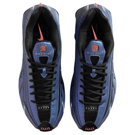 Nike Shox R4 Устойчивые к истиранию Низкие Беговые кроссовки Мужские Фиолетовые