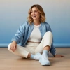 Nike Устойчивые к истиранию низкие беговые кроссовки унисекс ледяного синего цвета
