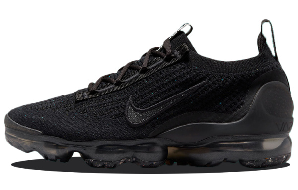 Nike VaporMax Flyknit Сетка Текстиль Низкие Повседневные Беговые Кроссовки Женские Черные