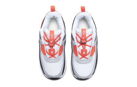 Nike Air Max 90 Toggle MID Детская обувь Серый Белый Оранжевый для малышей и детей дошкольного возраста