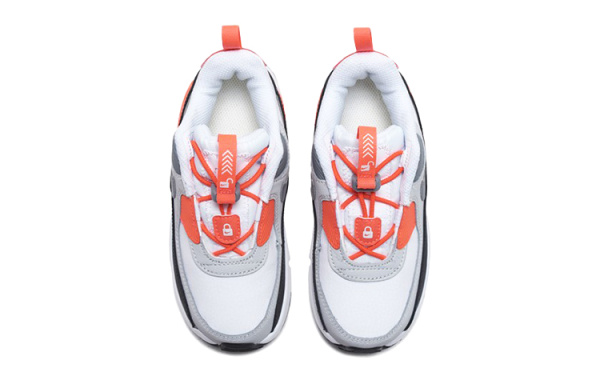 Nike Air Max 90 Toggle MID Детская обувь Серый Белый Оранжевый для малышей и детей дошкольного возраста