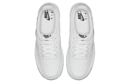 Nike Air Force 1 Have A Nike Day Смайлик Кожа Смайлик Низкий Топ Детские Скейтбординги Снег