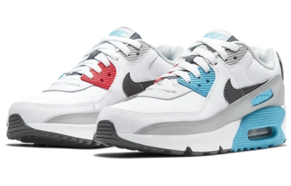 Nike Air Max 90 Синтетическая кожа Низкие кроссовки для бега Детские