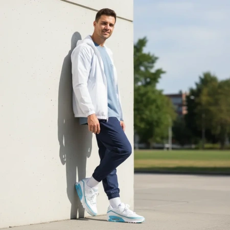UNDEFEATED X Nike Air Max 90 Low Топ Воздушная Подушка Повседневные Беговые Кроссовки Унисекс Белый Синий