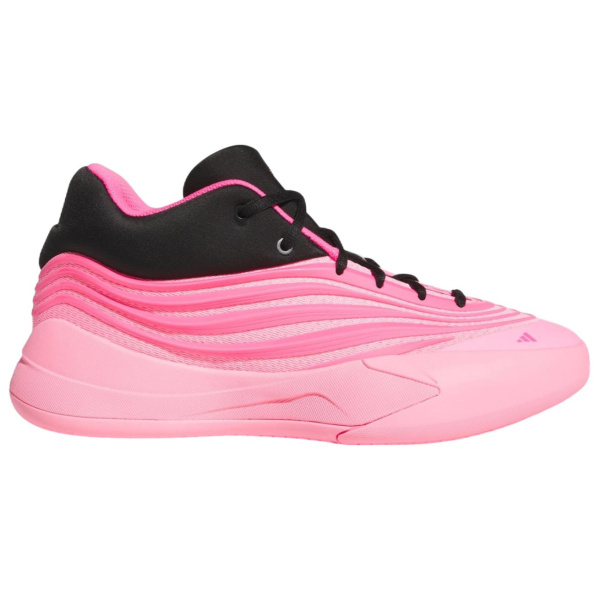 Adidas Dame 10 противоскользящие устойчивые к истиранию низкие баскетбольные кроссовки унисекс розовые черные
