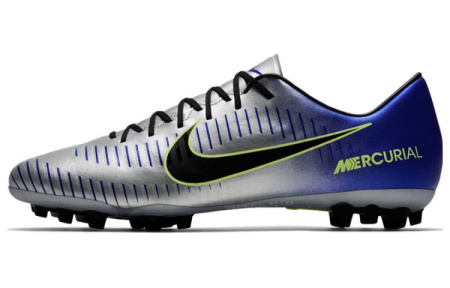 Nike Mercurial Victory IC In Амортизация Противоскользящие Устойчивые к износу Футбольные бутсы Мужские Серебристо-Синие