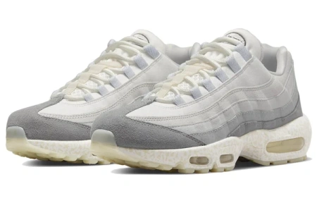 Nike Air Max 95 Винтаж Низкие Беговые Кроссовки Унисекс Белые Серые